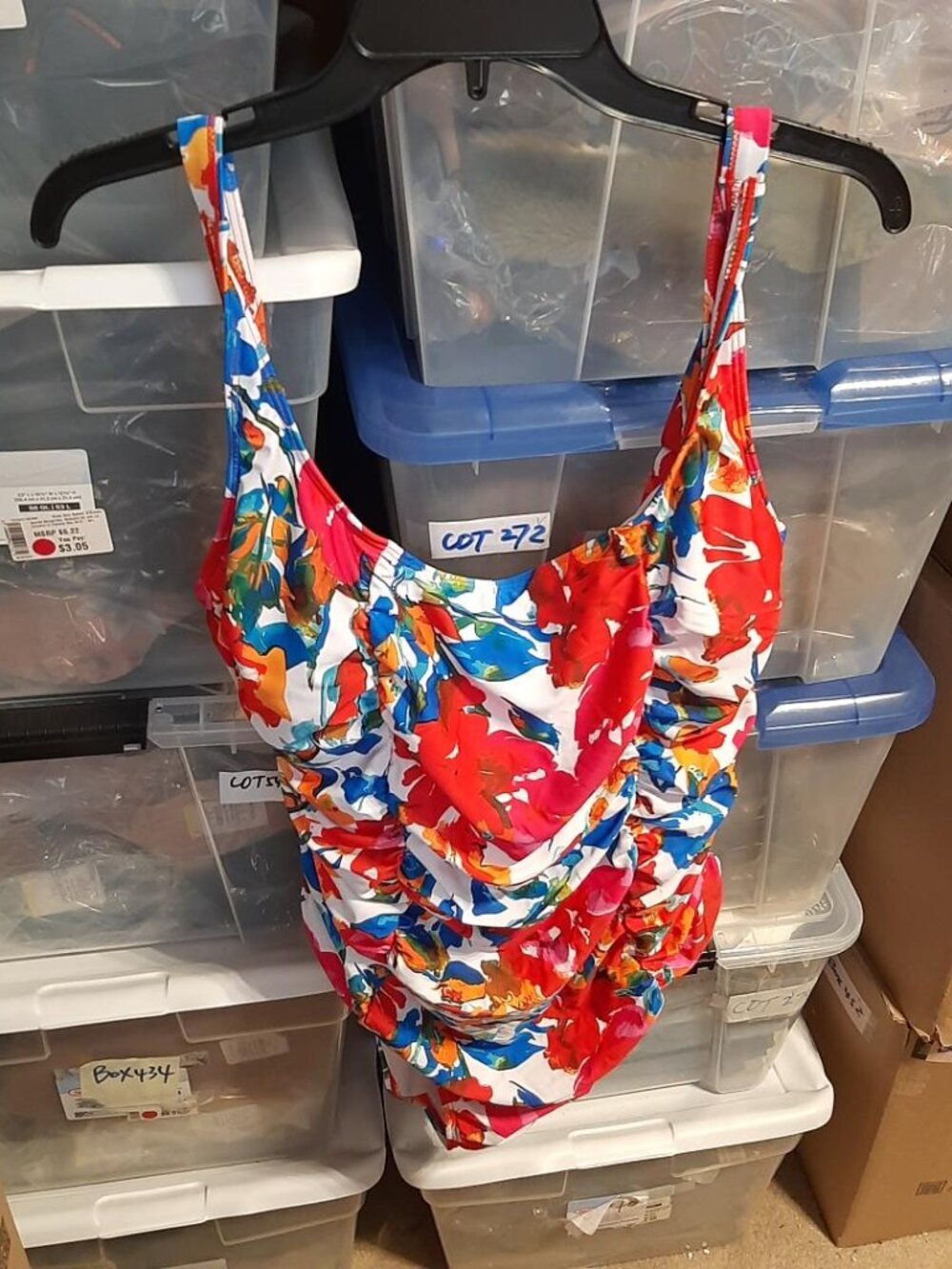 NEW TAG ! Aldonger One Pieces Swimsuit Multicolor Flora Size 2XL